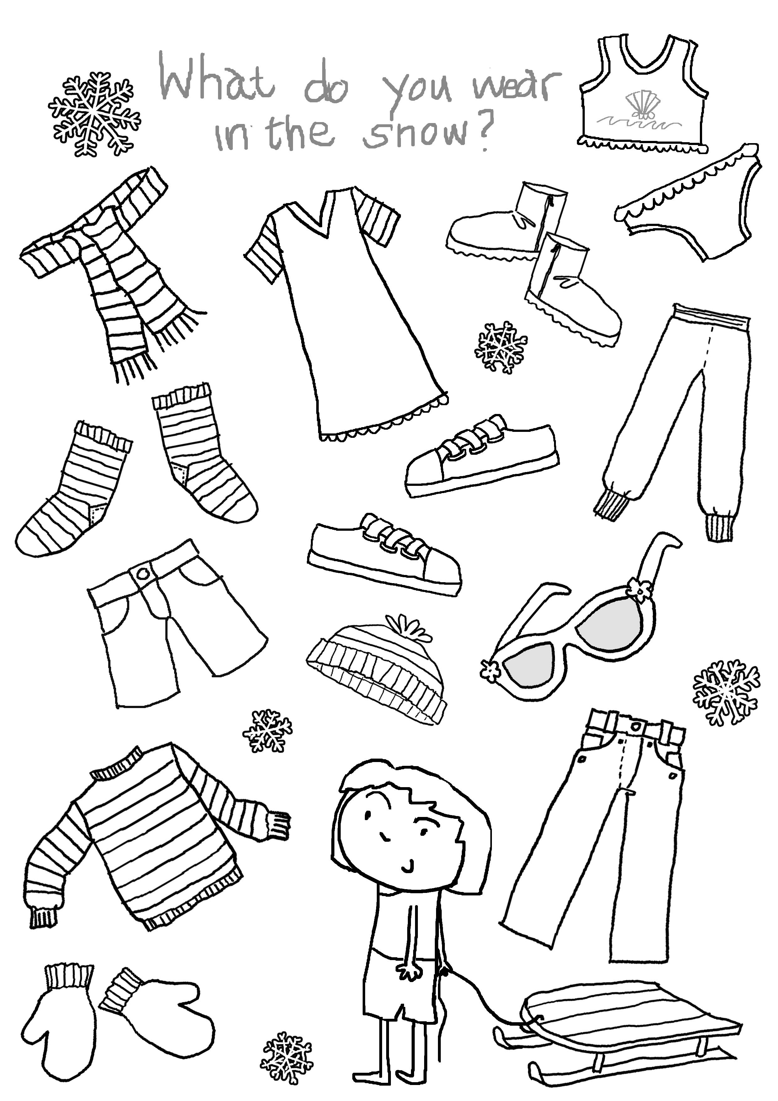 clothes worksheet clipart - photo #36